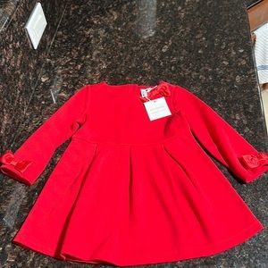 Janie and Jack, Juno Valentine red bows dress.